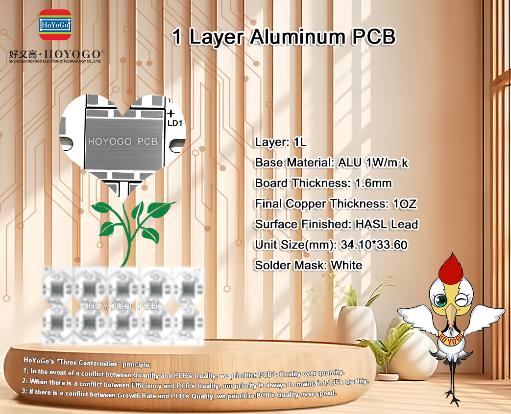 #AluminumPCB

#1Layer #ALU #1W/m·k #1OZ #HASLLead #White
Board Thickness: 1.6mm
Unit Size(mm): 34.10*33.60

💻 hoyogo.com
📬 noreen@hoyogo.com

Welcome to send us your inquiry~

#pcb #hdi #copperbasepcb #ceramicpcb #rigidflexpcb #fpc #flexiblepcb #pcba #hoyogopcb
