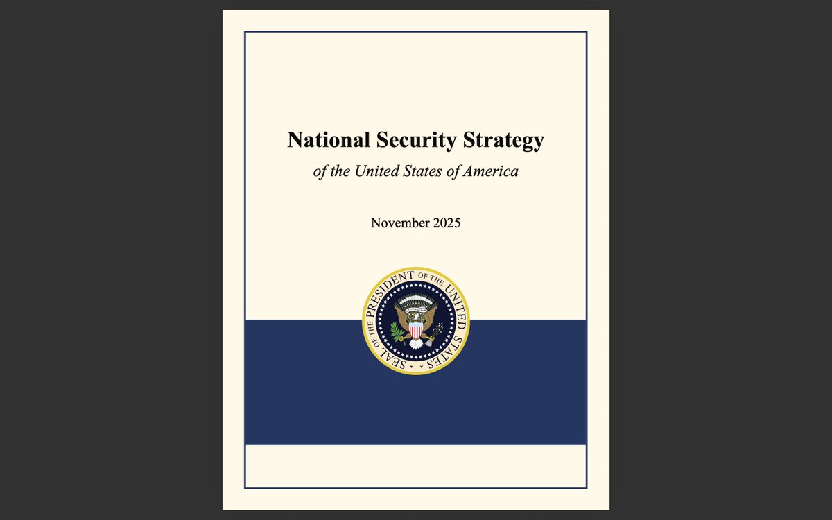 Fun fact: le Groenland, désormais présenté comme l'alpha et l'omega de la sécurité nationale des USA et même du monde, n'est aucunement mentionné dans la stratégie de sécurité nationale de... novembre 2025.

En revanche, le fil rouge est clair: mettre les Européens à genoux.