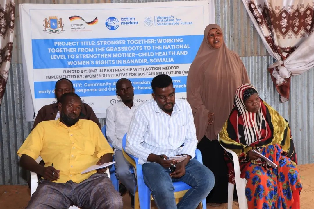 wsfsomalia's tweet photo. @WSF, with support from @actionmedeor e.V. and @BMZ, held a #CommunityDialogue with leaders and the #Deynille Local Authority on #GBV prevention, early detection, response, and community reporting.
Authorities reaffirmed accountability and efforts to #Reduce Drug use. https://t.co/v8zPyehPPy