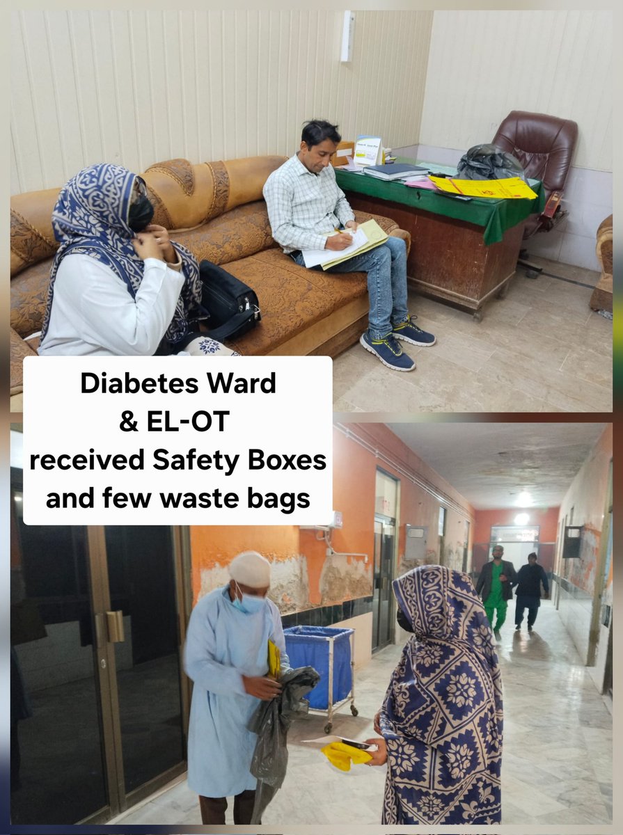 MarviNisar's tweet photo. IPCRound #Safetyboxes distributed to paramedics and the supporting staff
Guidance: fill 3/4, send sealed to incinerator.
covered #handhygiene, #safeinjections, #antibioticresistance, #sterilization #autoclaving, and reducing #surgicalsiteinfections. https://t.co/ZJqd0yqH9J