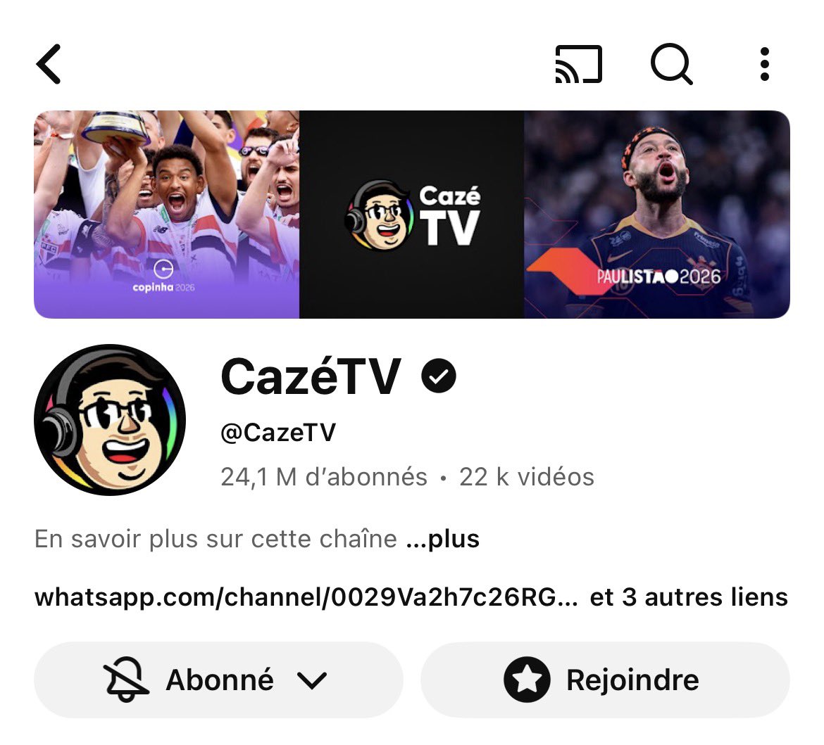 🆕 𝗟𝗘𝗦 𝗔𝗨𝗗𝗜𝗘𝗡𝗖𝗘𝗦 𝗗𝗘 𝗟’𝗢𝗟 𝗘𝗫𝗣𝗟𝗢𝗦𝗘 𝗔𝗨 𝗕𝗥𝗘́𝗦𝗜𝗟 

Les droits TV sont détenus par le streamer CazéTV. 

Pour situer l’ampleur : les matchs du PSG, référence en Ligue 1 en termes d’audience, tournent en général autour de 100k téléspectateurs 

Ce OL vs