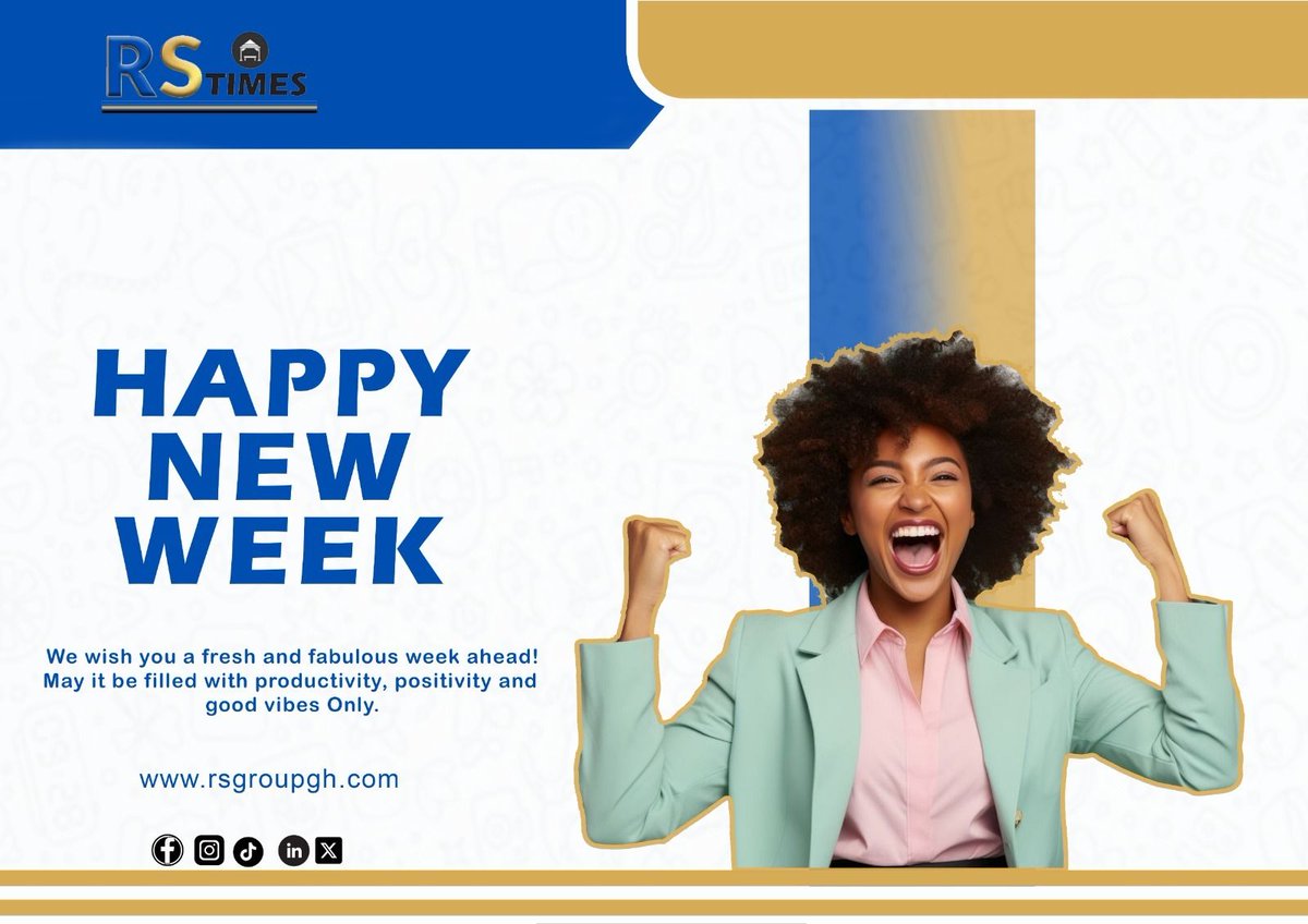 rs_grouptimes's tweet photo. A new week is here! Fresh, fabulous, and full of possibilities.
Let’s lead with purpose, fuel our goals with positivity, and make every moment count.
Happy New Week from RS Times!
#RSGroup #NewWeekNewWins #MondayMotivation #ProductiveWeek https://t.co/X2hC6Pnn0r