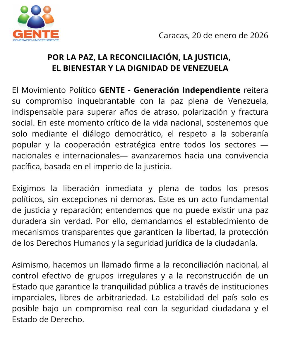 GENTE, Generación Independiente tweet media