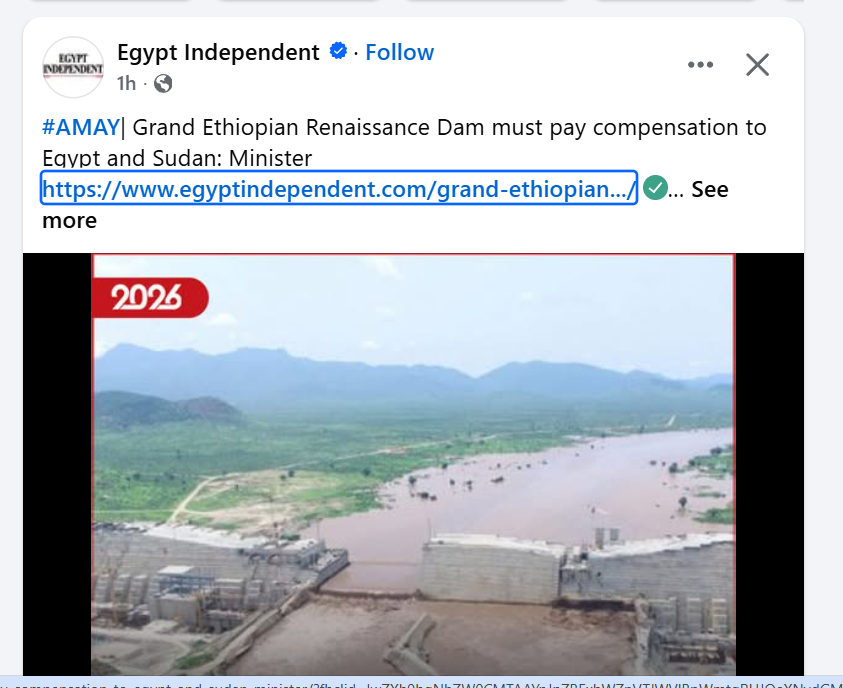Egypt Owes Ethiopia a minimum of $20.5 Billion Per Year : Let’s Talk Compensation

Egypt demands compensation for GERD. Fine. Let’s talk compensation with numbers, not slogans.
Egypt’s self-claim and illegal allocation is 55.5 billion cubic meters (bcm) of Nile water every year.