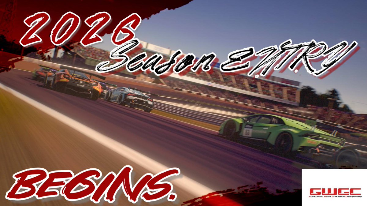 #GWEC_GT7 2026 Season ENTRY BEGINS.

大変長らくお待たせいたしました。

GWEC Season6を開催することをここに発表します！

ただいまよりエントリーの受付を開始します！
レギュレーションをお読みになり、Google Formに必要事項を記入してください。 皆様のエントリーをお待ちしております！