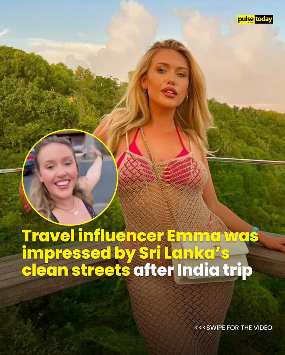 pulse_today's tweet photo. Instagram travel influencer Emma, who has over 84,000 followers, shared her first impressions of Sri Lanka after travelling across India.

Read more: https://t.co/kqtq2ldm7e

#PulseToday #SLNews #SriLanka #lka #visitsrilanka #visitsl https://t.co/QE1ND8DwkZ