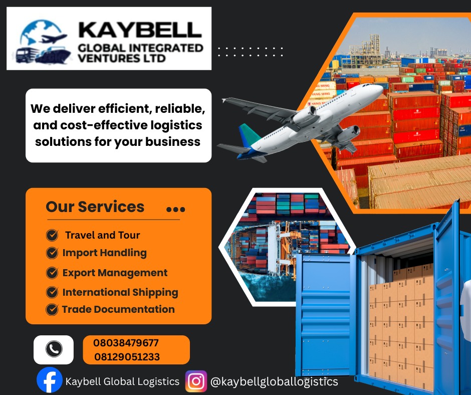 kaybell73's tweet photo. I've expanded my travel and tour services to include clearing, shipping, and freight forwarding for all logistics needs! 🚚 ✈️🛳️

  clearing goods, cars, or containers at Apapa or Tincan ports, or sending goods abroad through NAHCO,
Contact me for efficient and reliable services https://t.co/JnIILTjm0g