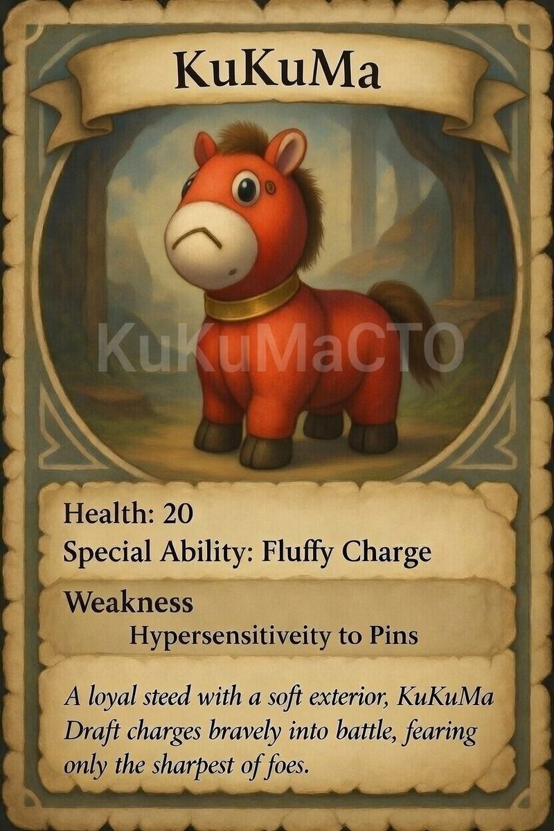 KUKUMACTO's tweet image. 海外粉丝投稿的“哭哭马”作品💯

让我们见证，一个好梗如何跨越语言，迸发无限可能！ 

＃KuKuMa #哭哭马 #BSCGem #Trending