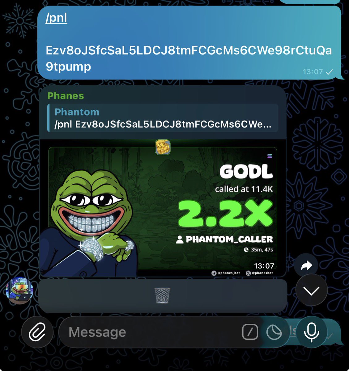 cheffphantom's tweet photo. 2x up from my call on $GODL
CA::

Ezv8oJSfcSaL5LDCJ8tmFCGcMs6CWe98rCtuQa9tpump https://t.co/BbDg06GJfG