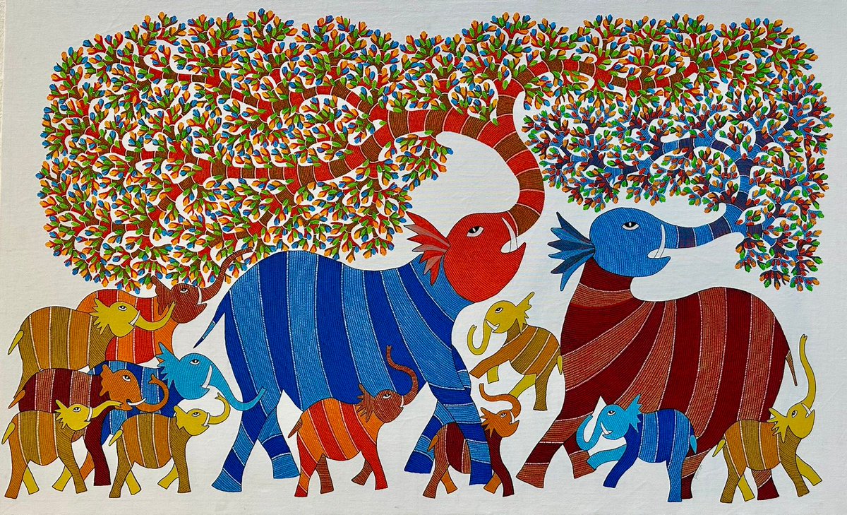 Unveil a kaleidoscope of heritage with Hemlata Uikey’s "Gond" painting

Message us for more information! 
WhatsApp: +91 9819187697 - Bhavya Gala 
Email: bhavya@rhythmartgallery.com 

#rhythmartgallery #artgallery #painting #GondArt #HemlataUikey