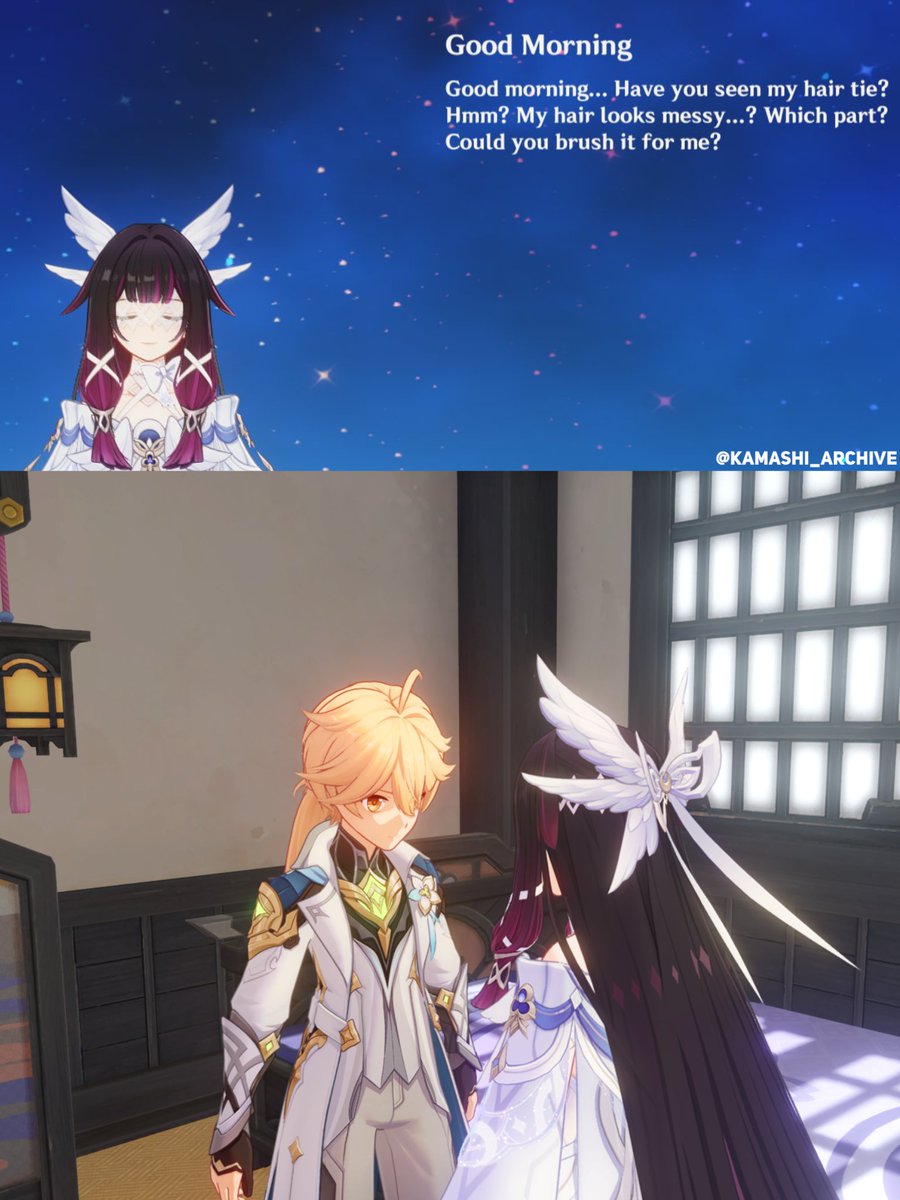kamashi_archive's tweet image. I just realized… this means they woke up together

#Aether #Columbina          #Aebina #Aetherbina #GenshinImpact          #NodKrai