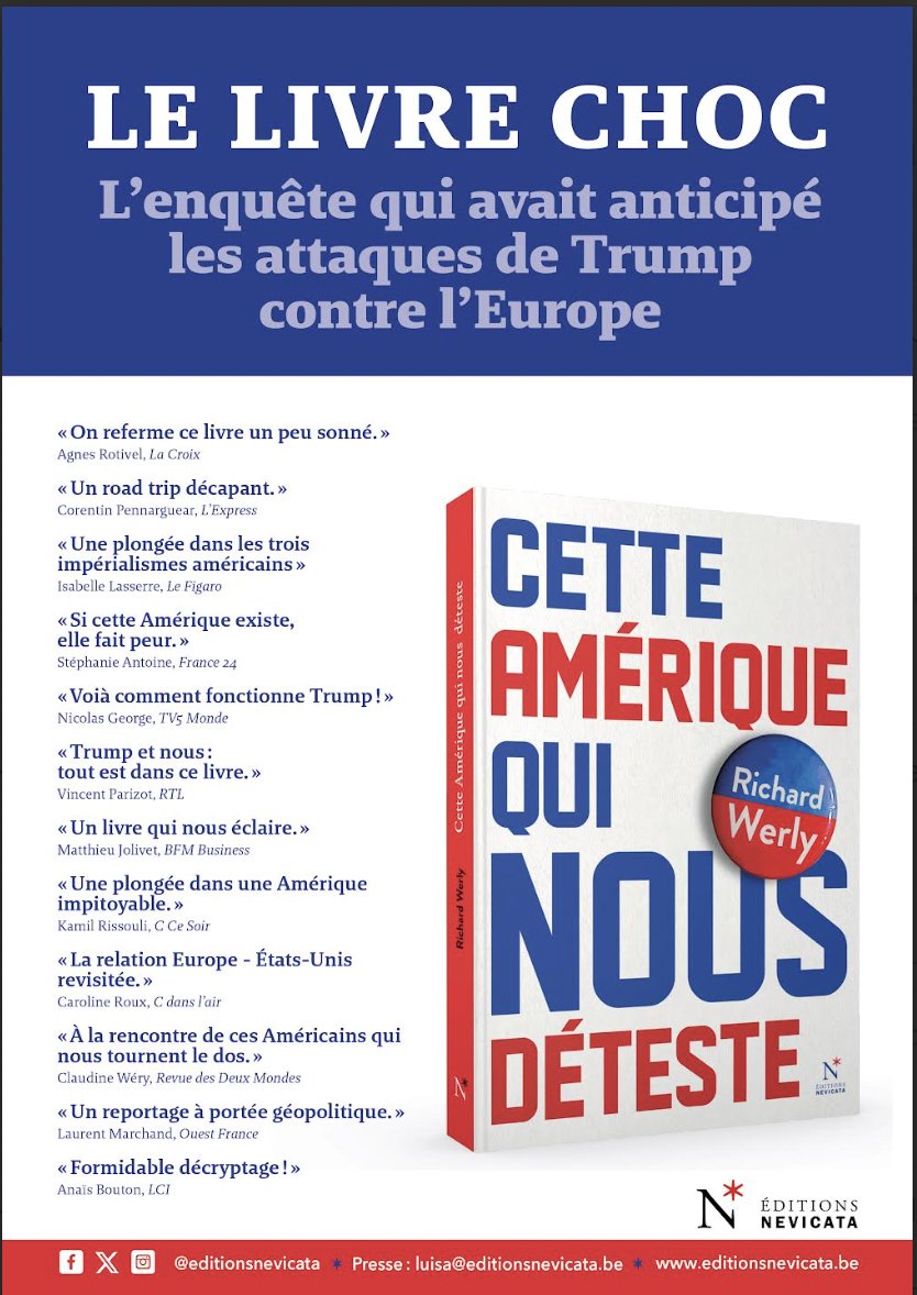 WerlyCH's tweet image. Il y a deux mois, lors de la sortie de «Cette Amérique qui nous déteste» @ed_NEVICATA beaucoup me reprochaient ce titre trop dur et spectaculaire. Toujours vrai aujourd'hui,à la veille de l'an 1 de @realDonaldTrump président ? Merci à tous les médias qui m'ont convié à en parler.…