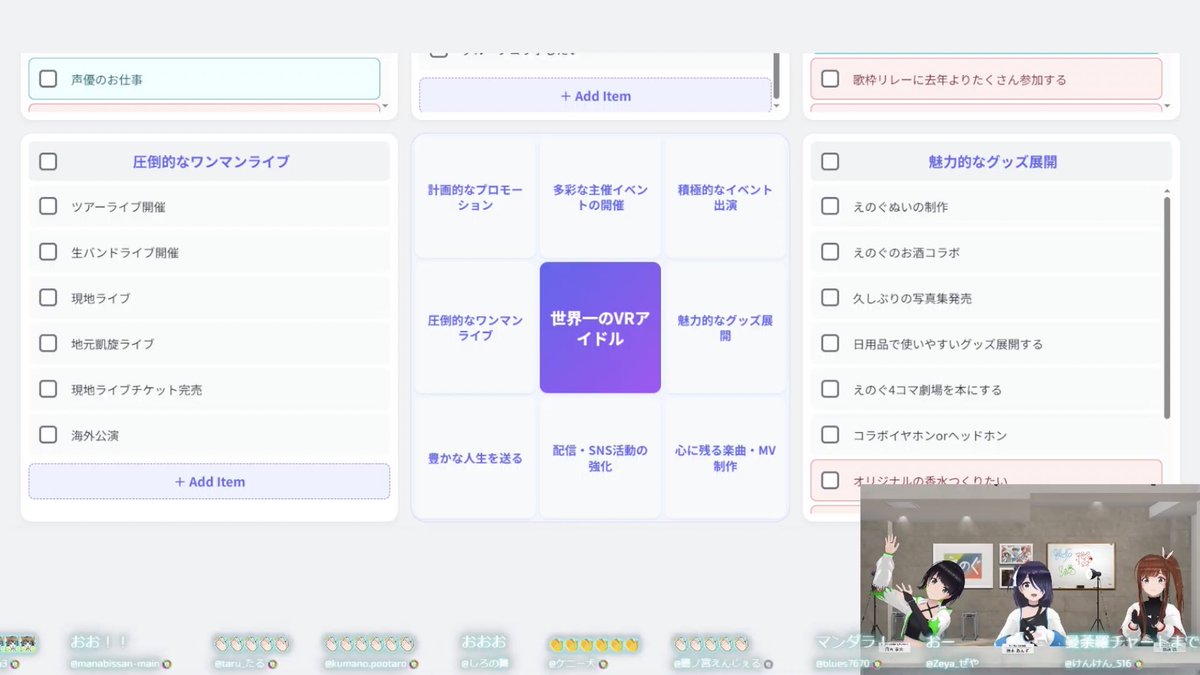 anzu15_225's tweet image. #えのぐ 生放送ありがとうございました！

結構やりたいことを改めて考えると難しいもんだけど、こうして目に見える形にまとまるとわくわくするね…！
やりたいことどんどんやっていける年にするぞ〜！！！

youtube.com/live/5YzQZP1JB…