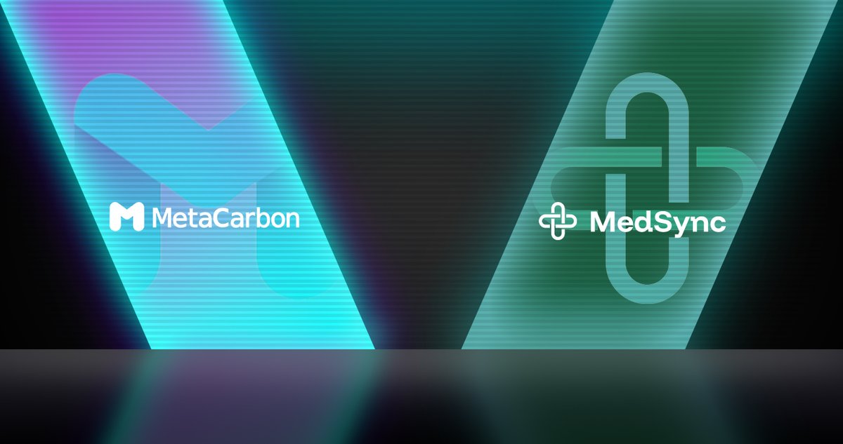 ⭐️ MetaCarbon × MedSync Partnership Announcement 
🤝We’re excited to announce a new ecosystem partnership with <a href="/MedSyncNews/">MedSync</a>  , an AI-powered healthcare data platform that integrates blockchain with real-world health data to enable secure, privacy-first, and user-owned health