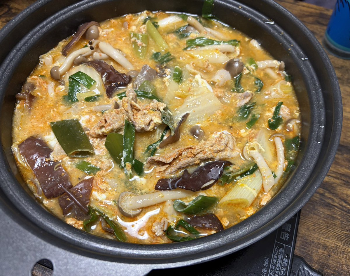 ニュータンタンメン鍋🍲

ニンニク効いてるし美味しすぎた😋