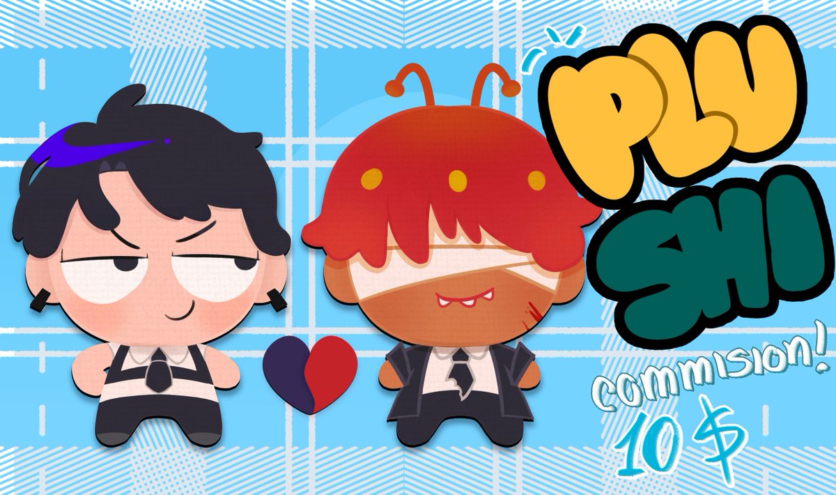 OPEN COMMISSION PLUSHIE-SAN VALENTIN! (ദ്ദി˙ᗜ˙)❤️ 
(Lo ando bajando a cinco dólares - Lowering it to 5$.) 
(rt and likes are really appreciated) 
#opencommission #Commission #digitalart #ychcommission
