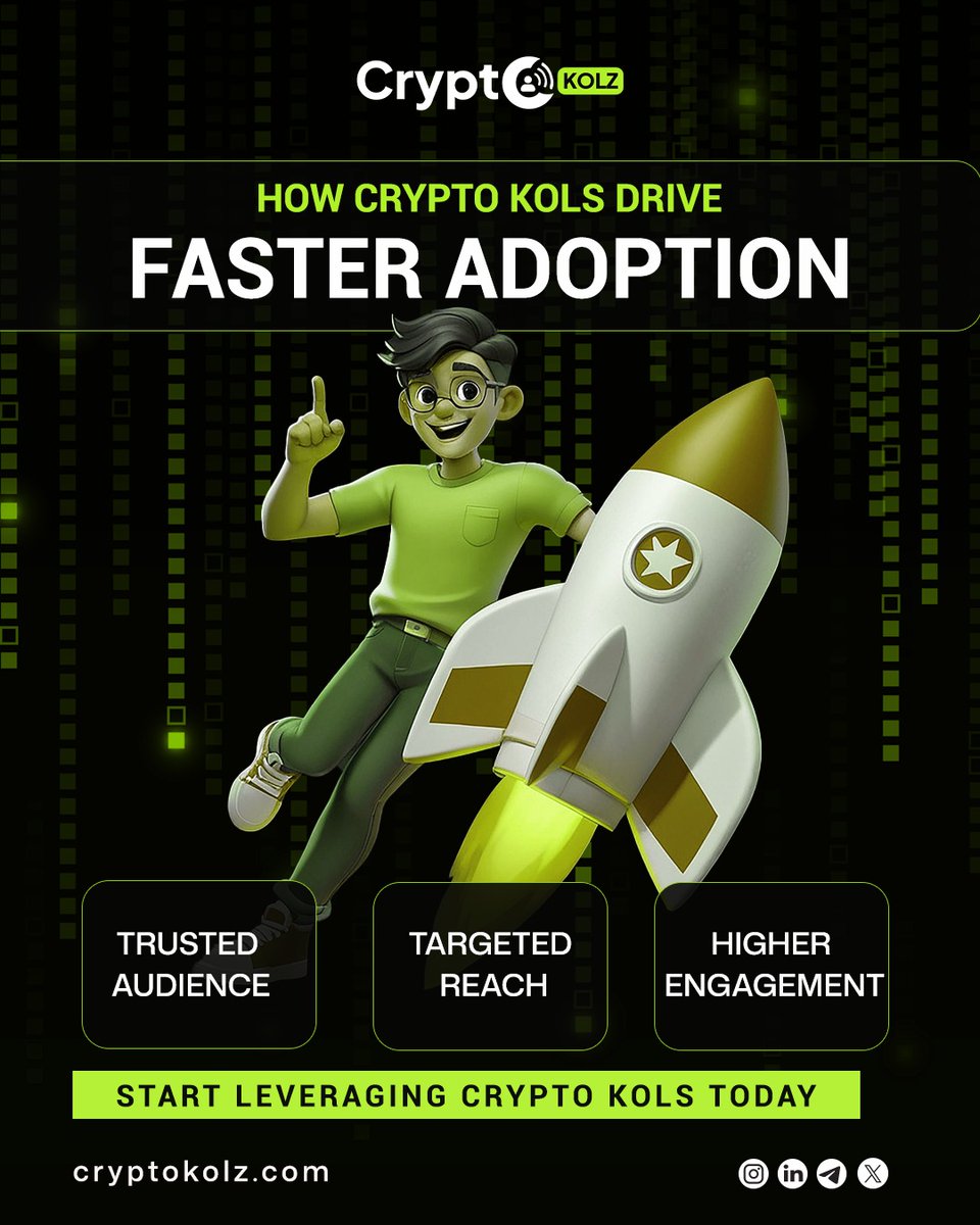 How do crypto projects scale faster? Crypto KOLs drive adoption through: •  Trusted audiences • Targeted reach • Higher engagement Start leveraging crypto  KOLs today https://t.co/0oOM98ihwI #CryptoMarketing #KOL #Web3Growth  #BlockchainMarketing
