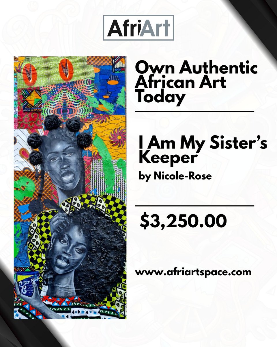 afriartspace's tweet photo. Buy African art online from talented creators shaping culture and creativity globally. 🎨🌍
Visit https://t.co/Ype5WKH4KV today. ✨
#AfricanArt #ArtOnline #CreativeAfrica https://t.co/LK8jF3VEaS