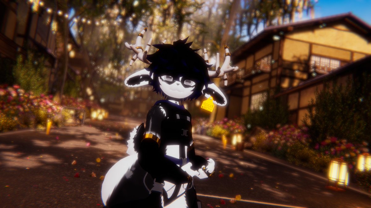 Punkikins's tweet photo. Haven't posted in ages but here's an avatar I been sporting on VRChat lately while hanging out with my boo @ZONXY4 who I can thank for the photos~<3 And thanks to my friend @Woofy_the_Goo  for editing the models body &amp; clothes! #VRChat #VRChatPhotography https://t.co/kVc2eZl5Za