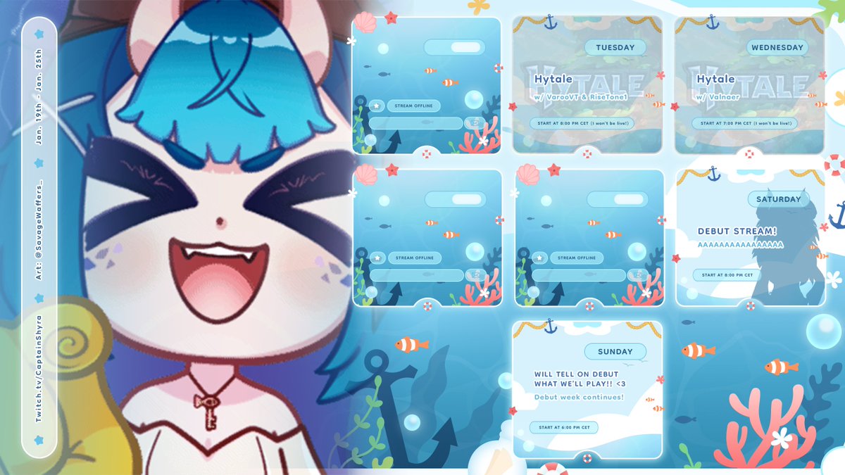 This weeks schedule 💙
DEBUT THIS SATURDAY!!!