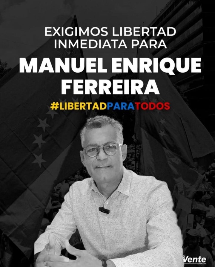 AlexisFRamosP's tweet image. #19Ene El es Enrique Ferreira y ella Yraida Ruiz, 2 Larense que hoy son #PresosPoliticos. Hoy están alejados de sus seres queridos, con procedimiento jurídico no ajustado a derecho. Elevamos nuestra voz por su pronta Excarcelación.