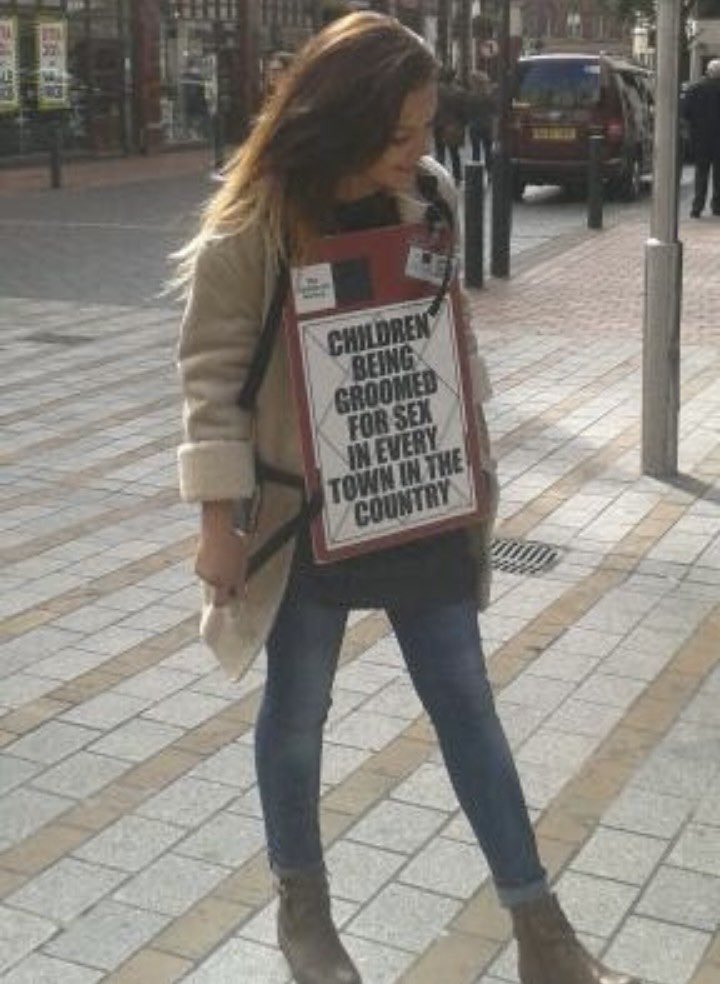 Who is this woman seen in Leeds? 

She is wearing the fight.

🫡🫡🫡