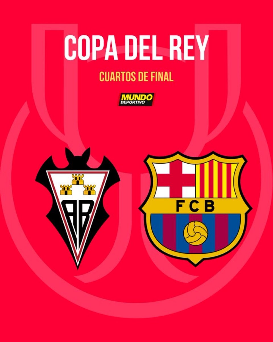 🚨| 𝐎𝐅𝐅𝐈𝐂𝐈𝐀𝐋: Barcelona will face Albacete in the Quarter-Final of the Copa Del Rey. #fcblive 🏆
