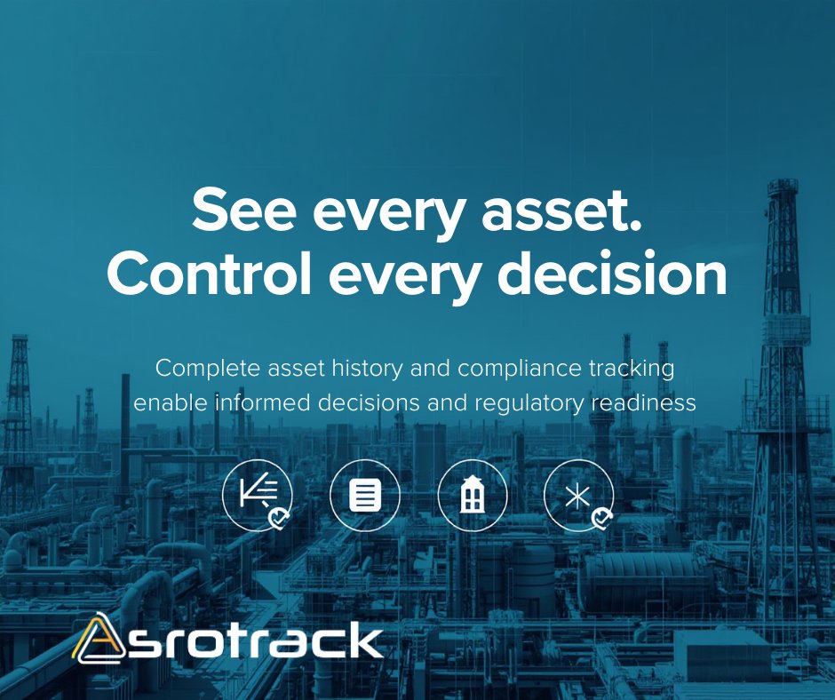 AsroTrack's tweet image. See every asset. Control every decision.

Clear visibility into assets is the foundation of confident decision-making.

Learn more: asrotrack.com