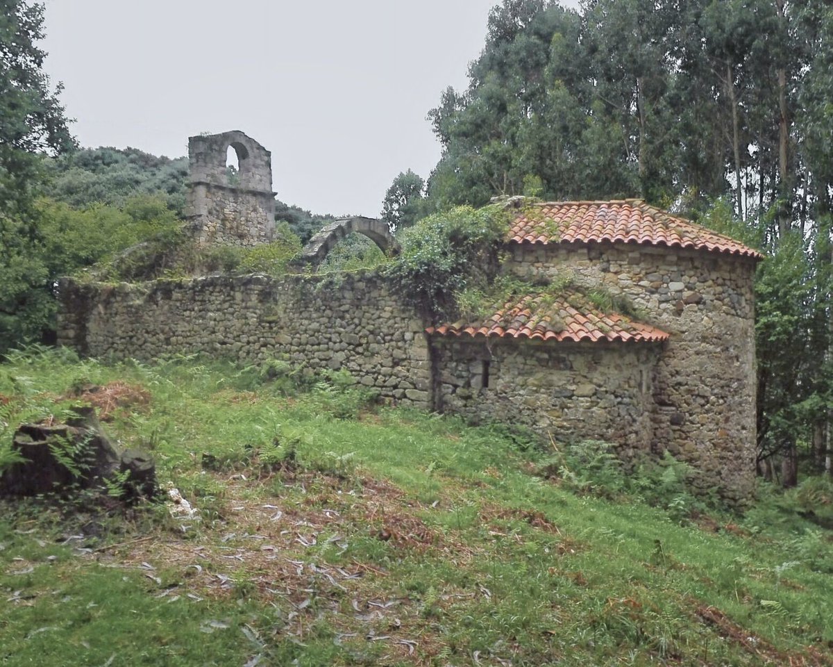 RomanicoEspana's tweet image. Las ruinas iglesia de Santa María de Tina (Ribadedeva - Asturias), perdida (que no olvidada) en medio de la espesura del bosque litoral.