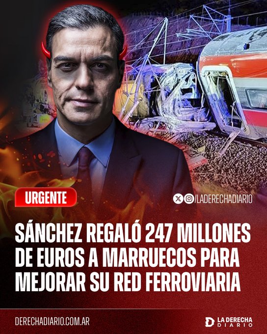 Todas las tragedias como la Dana o #descarrilamiento Renfe Alvia  en Adamuz Andalucía pasan por algo, ADIF aviso´ varias veces pero a Marruecos o Egipto si ayudamos a mejorar sus vías