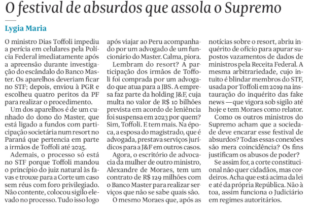 Print para não assinantes porque todo mundo precisa ler essa clluna da <a href="/lygia_maria/">lygia maria</a> .