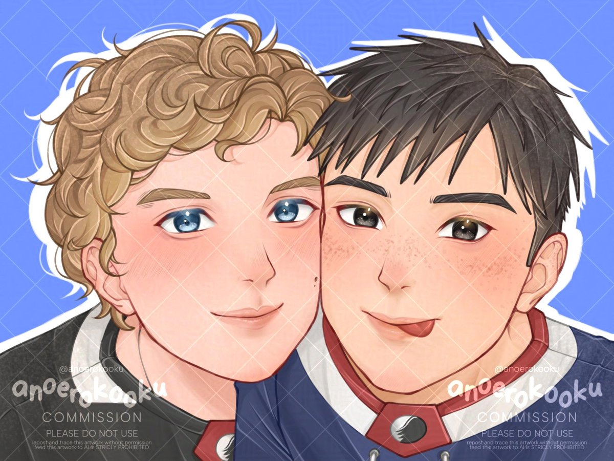 anoerokooku's tweet image. ilya &amp;amp; shane commission 🏆🏒⛸️
thank you for commissioning (⁠人⁠*⁠´⁠∀⁠｀⁠)

#hollanov #VGenOpen #VGenComm