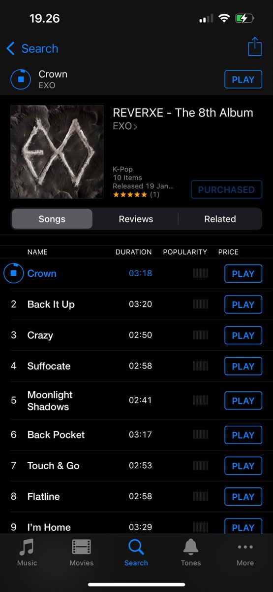 FindingCRA's tweet image. Project purchasing iTunes EXO 'REVERXE'  by @LTeamIna_

#LTeamIna_Project
#EXO_REVERXE
#EXO #엑소 @weareoneEXO