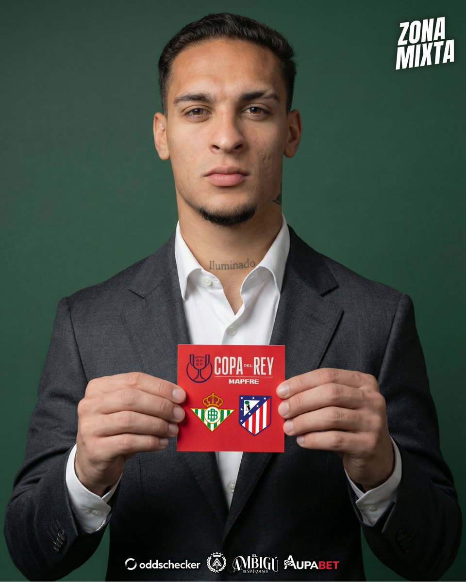 ZonaMixta__'s tweet image. 🏆🟢⚪️ El @RealBetis se enfrentará al Atlético de Madrid en los cuartos de final de la Copa del Rey.

🏟️ El partido se jugará en el Estadio de La Cartuja.

#ZonaMixta