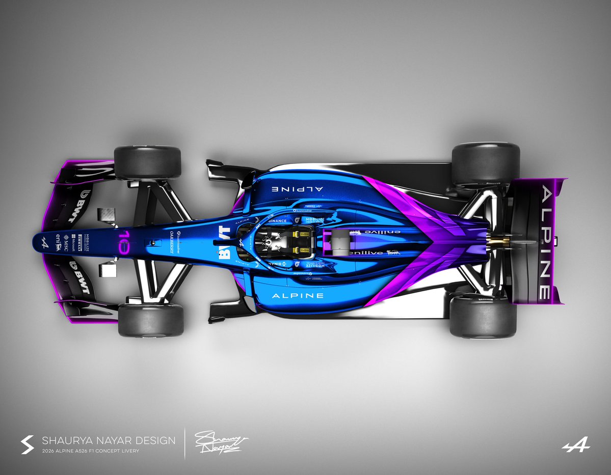 shauryanayarart's tweet image. 2026 Alpine A526 Formula 1 Concept Livery

#f1 #alpine #pierregasly #francocolapinto