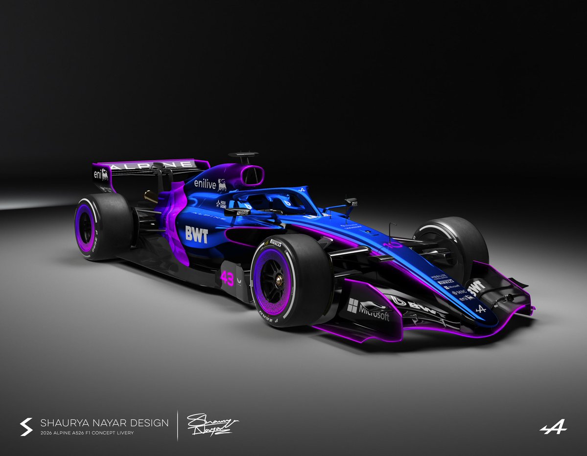 shauryanayarart's tweet image. 2026 Alpine A526 Formula 1 Concept Livery

#f1 #alpine #pierregasly #francocolapinto