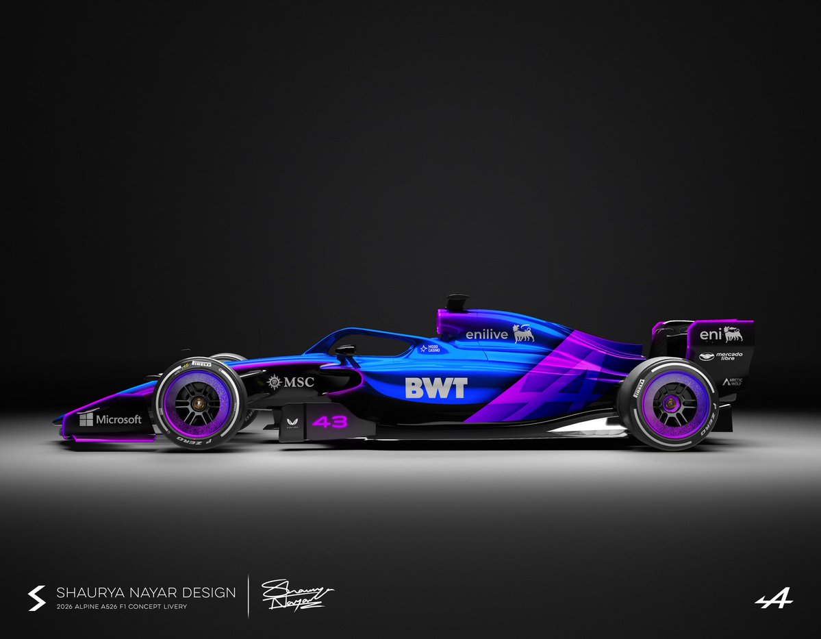 shauryanayarart's tweet image. 2026 Alpine A526 Formula 1 Concept Livery

#f1 #alpine #pierregasly #francocolapinto