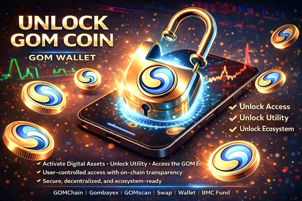 🚀 GOM WALLET is coming.

Designed as a non-custodial access layer, GOM Wallet enables users to securely manage assets while unlocking the functional utility of GOM Coin across the ecosystem.
🔓 Unlocking is not about price.
It’s about activation:
🔑 User-controlled access
🔐