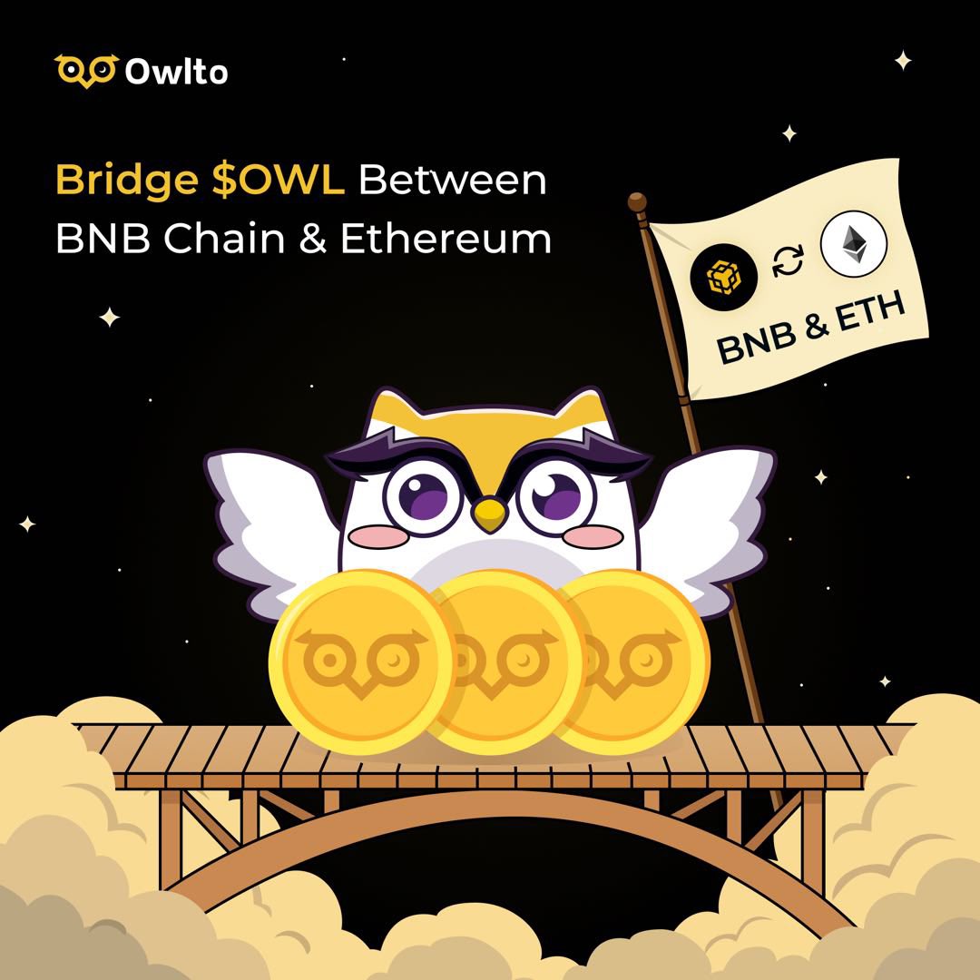 OWL bridge is LIVE 🚀🦉 You can now bridge $OWL between @BNBCHAIN ↔ @ ethereum 👉 https://t.co/3dArRvkYkr Welcome to the $OWL Roads!