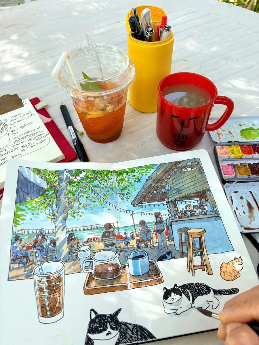 sasi_yoy's tweet image. วันแรกของการทำงาน
เริ่มต้นขอให้ดี ดี ดี

...ปีนี้มีลุ้น 🙂 

...สนับสนุนโดย fullstopbook ,noonui studio และคุณอนันต์ศรี

#sasisketchbook
#fullstopbook
#onlocation