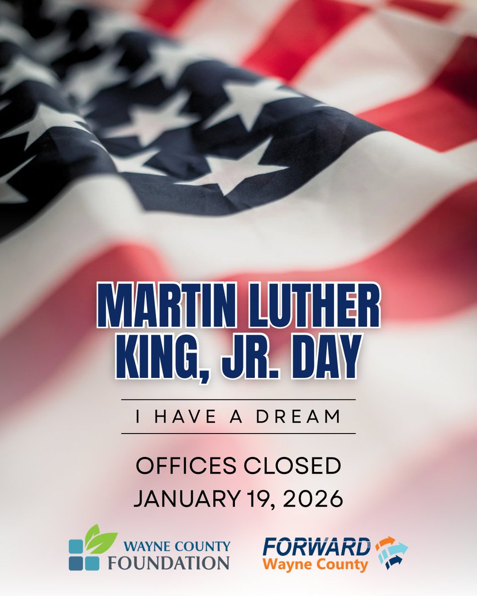forwardINwayne's tweet image. In observance of Martin Luther King, Jr. Day, our offices are closed today. Celebrate his impact by participating in the events happening in our community.