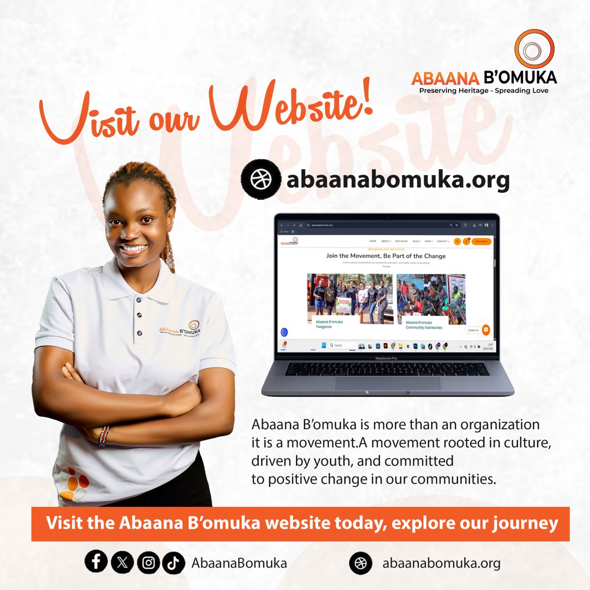 Visit Abaana B’omuka website today, explore our journey, and walk with us as we build a future grounded in culture, unity, and sustainable development. abaanabomuka.org