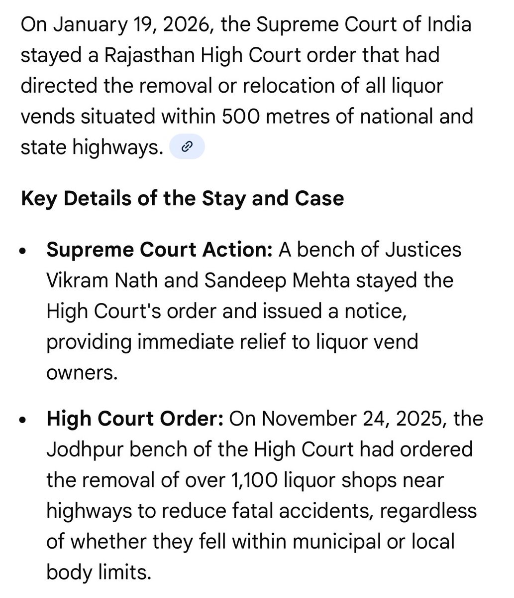 Hypocrisy is personified by Nath &amp; Mehta. These 2 lifted ban on liquor shops in highways put by Raj HC to avoid fatalities caused due to drink &amp; drive. The same bench said strays cause accidents. <a href="/indSupremeCourt/">Supreme Court of India</a> your integrity is dying a slow brutal death at their hands #Shame