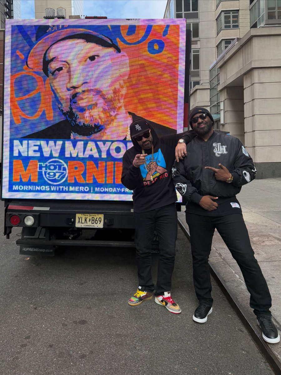 Kazeem's tweet image. I’ll be riding shotgun every morning with the Mayor of the mornings aka Mero Mamdani from 6am-10am on @HOT97. A dream come true and a new era. Wake that ass up, tri-state and but preset #1. #morningswithmero @THEKIDMERO 
@MiabelleNYC 
@DJKASTONE 
@ShaniKulture 
@DJJUANYTO
