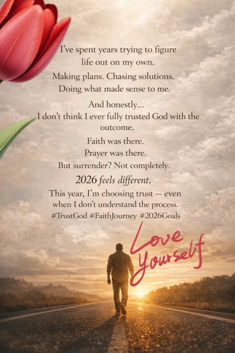 TeePhlowGH's tweet image. I’ve spent a lot of years trying to figure life out on my own.
Making plans. 
Chasing solutions.
Doing what made sense to Me
Looking back now, I’m realizing
I believed in God…but I never TRULY FULLY Trusted Him with the outcome.
Inshallah Today feels different.
#LetGo &amp;amp; #LetGod