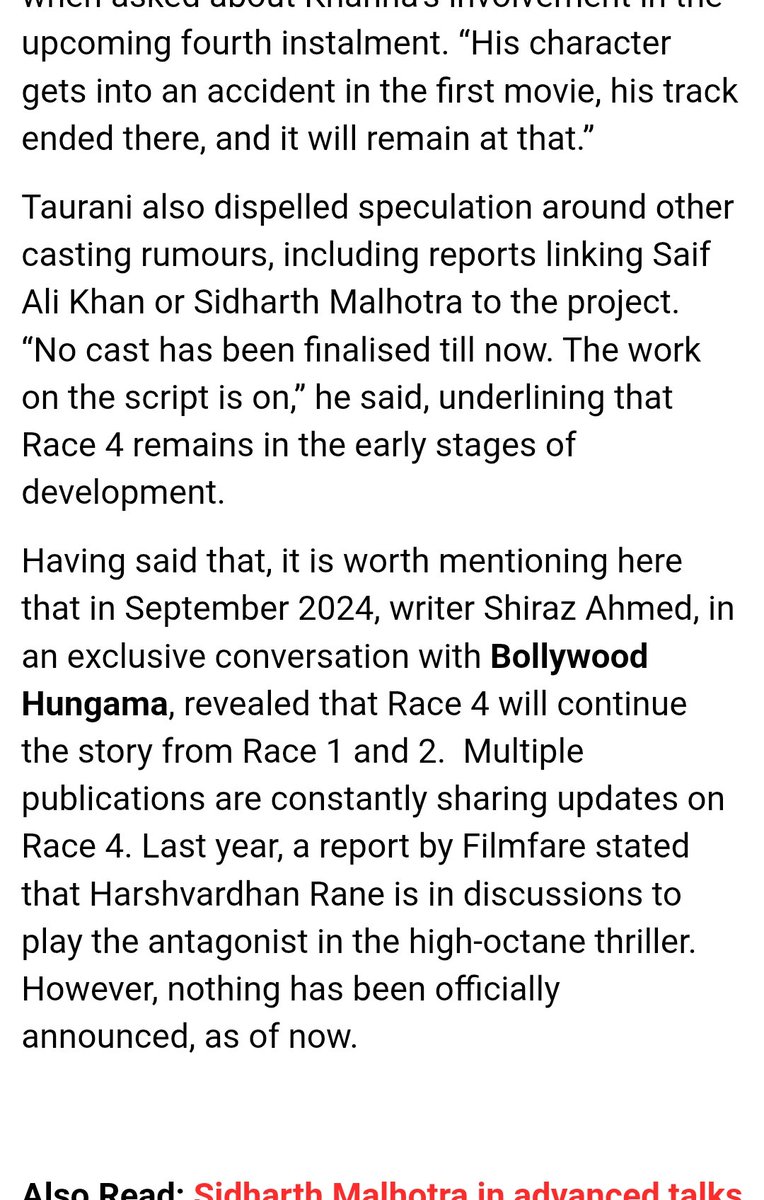cine_ki_duniya's tweet photo. It's Official: Chindi Chor #SidharthMalhotra Malhotra is kicked out of Ramesh Taurani's #Race4. 🤣🤣 "No cast has been finalised"
Epic bhosdabuster #IPF #ParamSundari #Yodha effect. https://t.co/4OQ83jkcGs