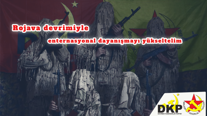Umutgazetesi_2's tweet photo. DKP/BÖG: Rojava devrimiyle enternasyonal dayanışmayı yükseltelim

DKP/BÖG, "Rojava devriminin kazanımlarının emperyalizm, faşist iktidar ve cihatçı çeteler ittifakıyla yok edilmesine izin vermeyelim. Bulunduğumuz bütün mevzilerde devrimci dayanışmayı ve proletarya sosyalizmi bayrağını yükseltelim" açıklaması yaptı.
https://t.co/MuCaU90dSK