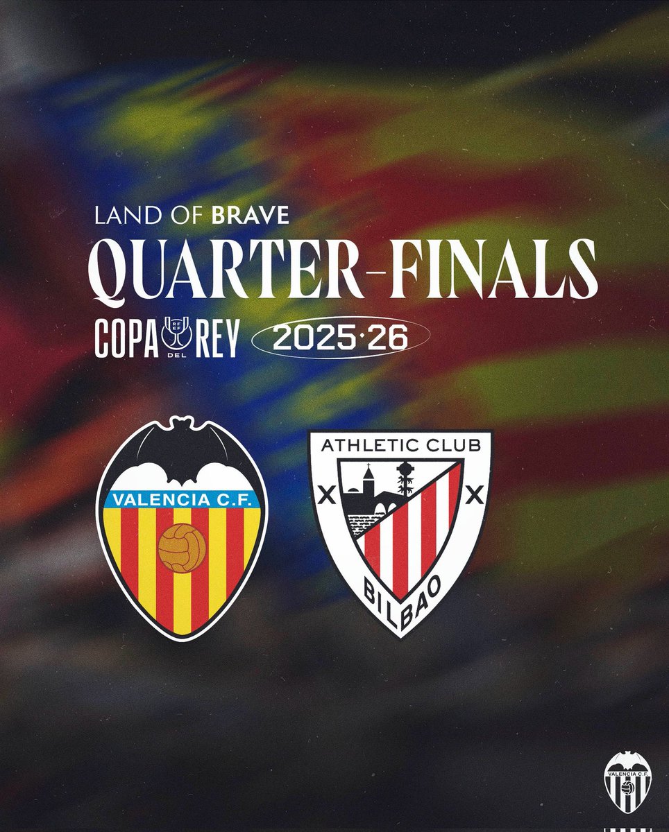 📅 | Valencia CF will face Athletic Club in Copa del Rey’s quarterfinal.