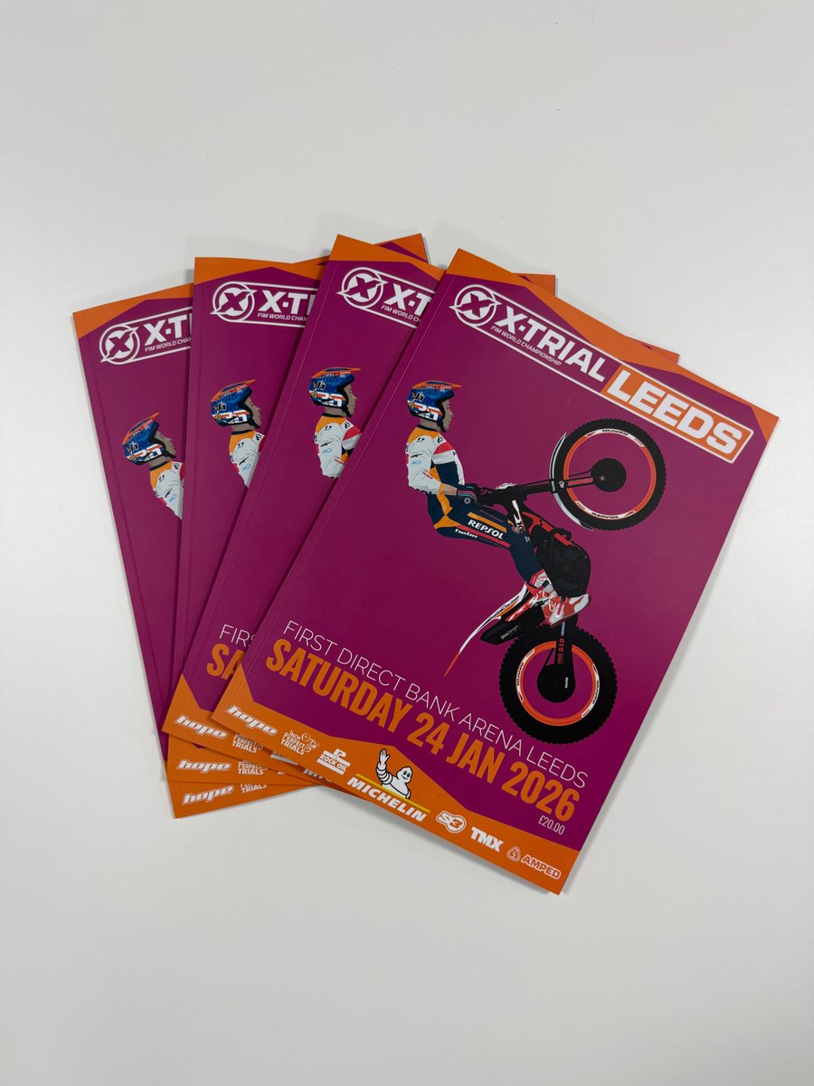 Last bits of preparation for X-Trial Leeds - super happy with the outcome of the official programme - written - edited - collated + designed by our team 👏🏻👏🏻👏🏻