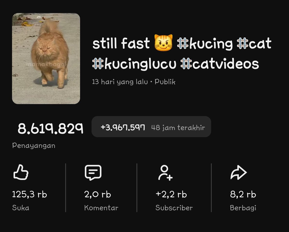 mamakbagol's tweet photo. $barong just hit 8M views on YouTube 😼 https://t.co/HLxIC4nJOZ
